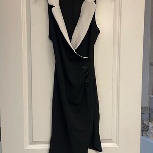 Charlotte Russe Black and White Asymmetrical Dress